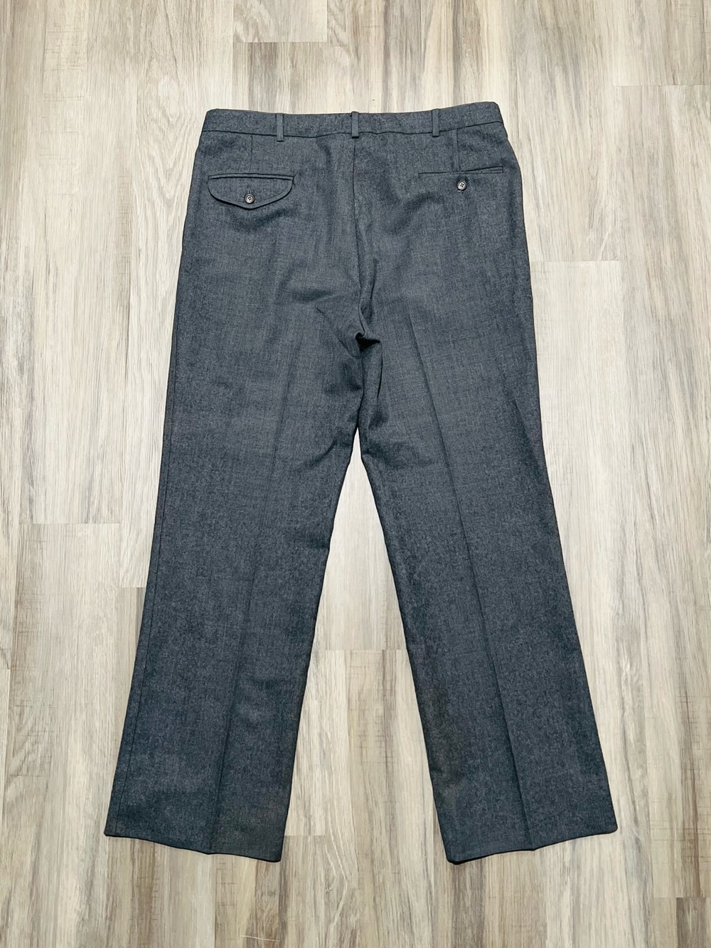 Vintage 80s Polo Ralph Lauren Gray Wool Talon Zip Pleated Trousers 38x31